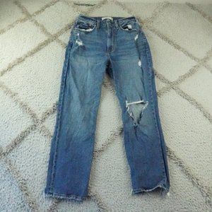 Abercrombie & Fitch Ankle Straight Leg Jean Womens 26 Curve love Ultra High Rise